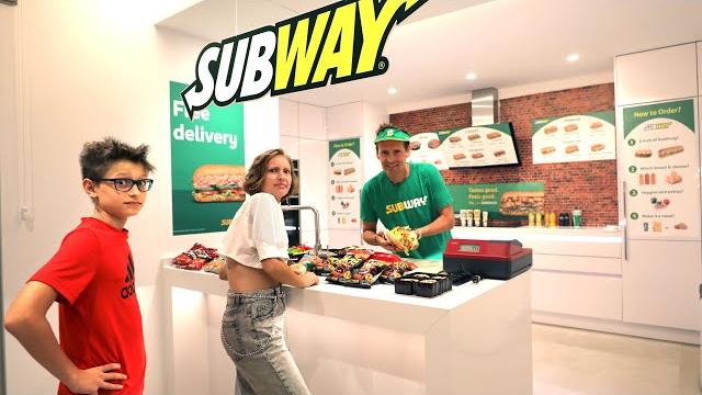He opened a subway restaurant in our house!!! He opened a subway restaurant in our house!!!