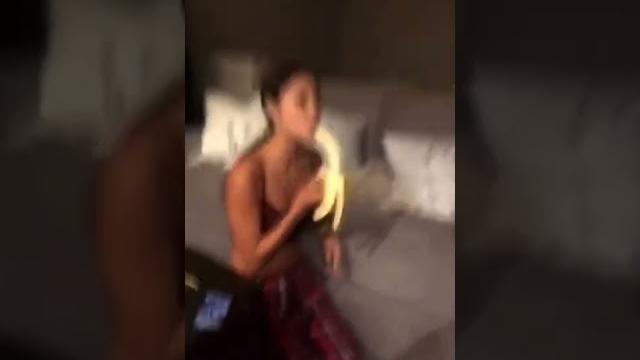 Girl deepthroats banana #deepthroat #kinkytwist Girl deepthroats banana #deepthroat #kinkytwist