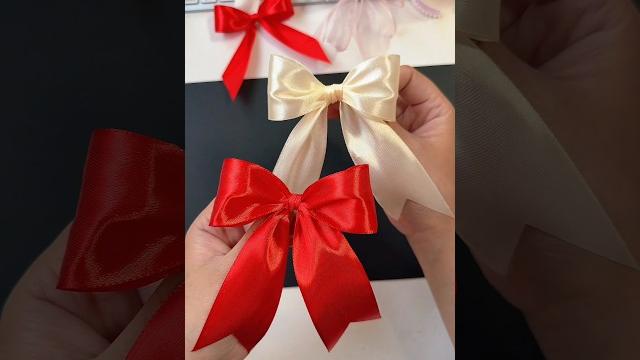 Satin ribbon bow craft #diy Satin ribbon bow craft #diy