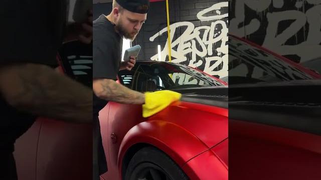Hellcat redeye ceramic coated & wrapped in satin chrome red #wraptors #ceramiccoating #shorts Hellcat redeye ceramic coated & wrapped in satin chrome red #wraptors #ceramiccoating #shorts