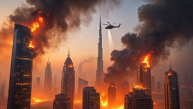Mass evacuation in dubai! marina skyscraper fire shocks the world, panic in the streets Mass evacuation in dubai! marina skyscraper fire shocks the world, panic in the streets