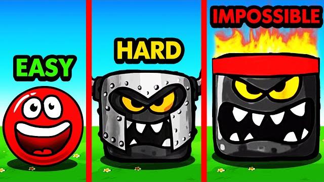 Easy vs impossible red ball Easy vs impossible red ball