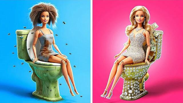 Бедная кукла против богатой потрясающее преображение барби Бедная кукла против богатой потрясающее преображение барби