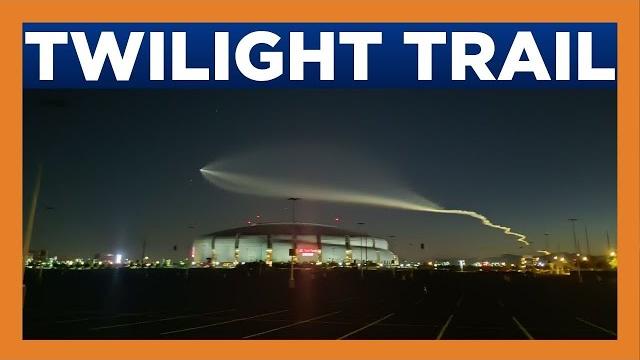 Spacex rocket launch seen in arizona sky Spacex rocket launch seen in arizona sky