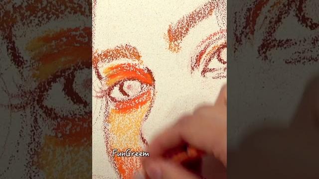 Oil pastel portrait Oil pastel portrait