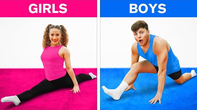 Girls vs boys flexibility challenge! Girls vs boys flexibility challenge!