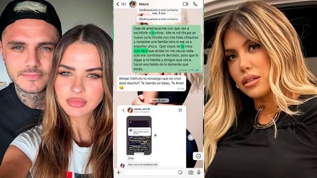 El mensaje amenazante de icardi a wanda nara anticipando que se iba a poner de novio con la china El mensaje amenazante de icardi a wanda nara anticipando que se iba a poner de novio con la china