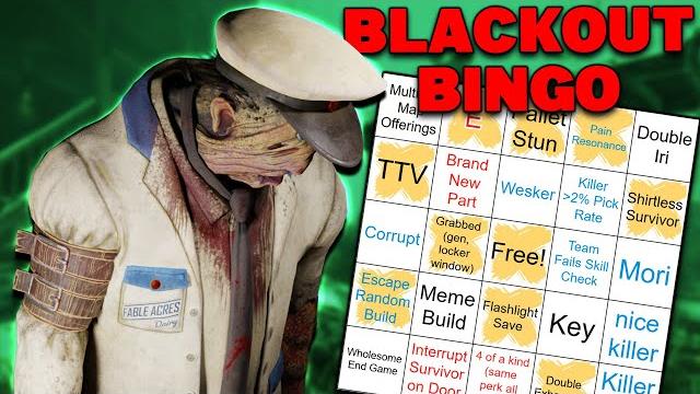 Dead by daylight blackout bingo challenge Dead by daylight blackout bingo challenge