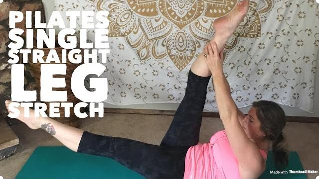 Pilates single straight leg stretch Pilates single straight leg stretch