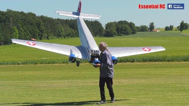 Super scale rc junkers ju 52 tante ju ("aunt ju") / iron annie 3 engine german transport aircraft Super scale rc junkers ju 52 tante ju ("aunt ju") / iron annie 3 engine german transport aircraft