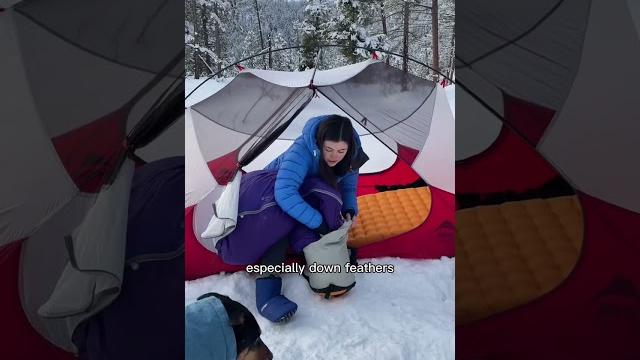 Don’t put your face inside your sleeping bag. how to stay warm winter camping in -15c/59f Don’t put your face inside your sleeping bag. how to stay warm winter camping in -15c/59f