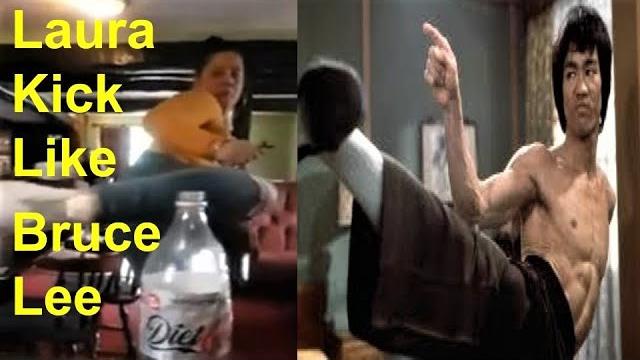 Laura kick like bruce lee Laura kick like bruce lee