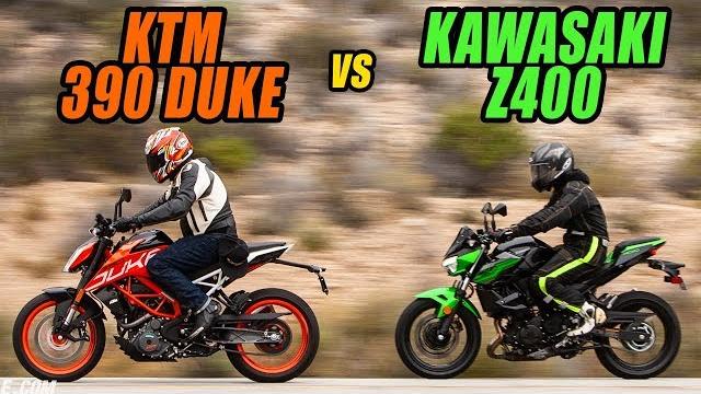 Lightweight rippers: 2019 ktm 390 duke vs. 2019 kawasaki z400 Lightweight rippers: 2019 ktm 390 duke vs. 2019 kawasaki z400