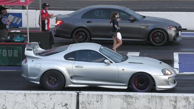 Toyota supra vs mercedes amg - drag race Toyota supra vs mercedes amg - drag race