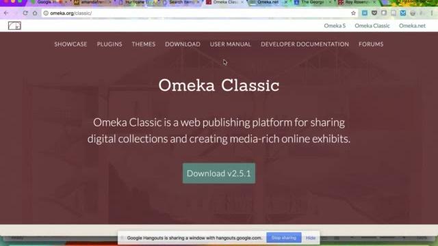 Introduction to omeka Introduction to omeka