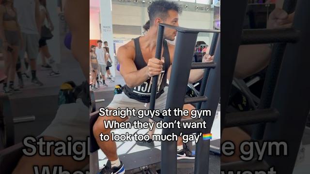 Straight guys at the gay gym #gay #lgbt #shorts Straight guys at the gay gym #gay #lgbt #shorts