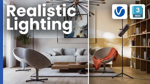 Realistic interior day lighting with v-ray for 3ds max Realistic interior day lighting with v-ray for 3ds max