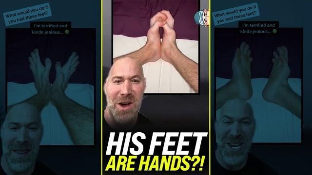His feet are hands?! #shorts His feet are hands?! #shorts