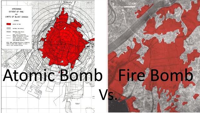 Atomic bomb vs. tokyo fire bomb damage Atomic bomb vs. tokyo fire bomb damage