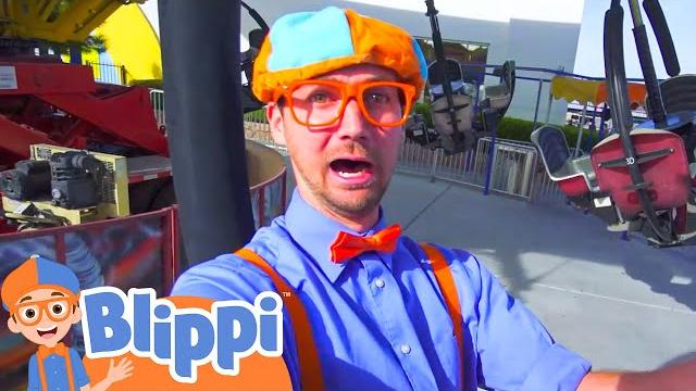 Blippi visits an amusement park! | blippi full episodes | learning colors | blippi toys Blippi visits an amusement park! | blippi full episodes | learning colors | blippi toys