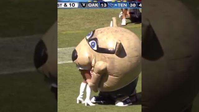 Nfl mascot eats cheerleader | #shorts Nfl mascot eats cheerleader | #shorts