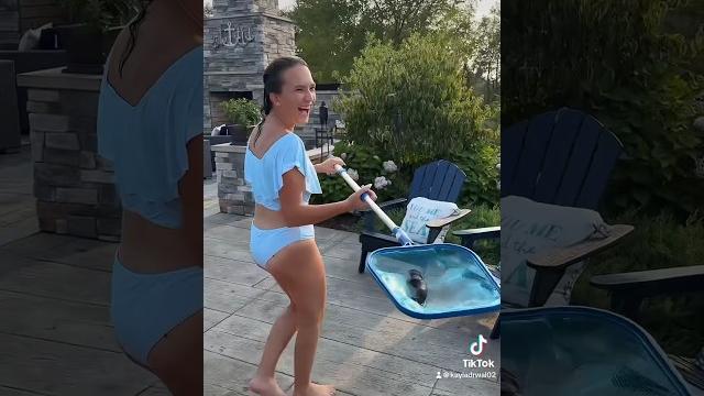 We found what in the pool?! 🫣 #shorts We found what in the pool?! 🫣 #shorts