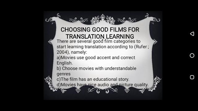 Eva nur kumala (932215119) | journal films as medium for translation learning through the storyline Eva nur kumala (932215119) | journal films as medium for translation learning through the storyline