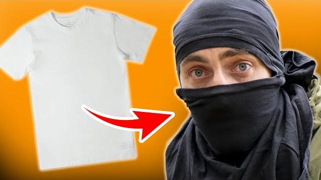 How to make a mask out of a t-shirt How to make a mask out of a t-shirt