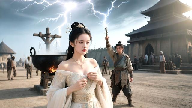 A missile blasts him to the past! tied to oil pot, he sparks thunder with a stun baton—becomes top w A missile blasts him to the past! tied to oil pot, he sparks thunder with a stun baton—becomes top w