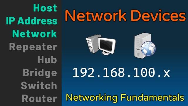 Network devices - hosts, ip addresses, networks - networking fundamentals - lesson 1a Network devices - hosts, ip addresses, networks - networking fundamentals - lesson 1a