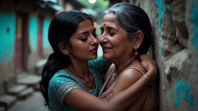 Indian old young lesbian kissing Indian old young lesbian kissing