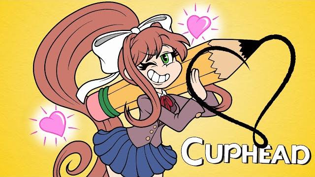 Monika in cuphead Monika in cuphead