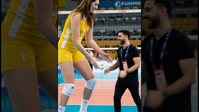 Tallest female volleyball player has fun with short interviewer! #tallgirl #tallwoman #sportwomen Tallest female volleyball player has fun with short interviewer! #tallgirl #tallwoman #sportwomen