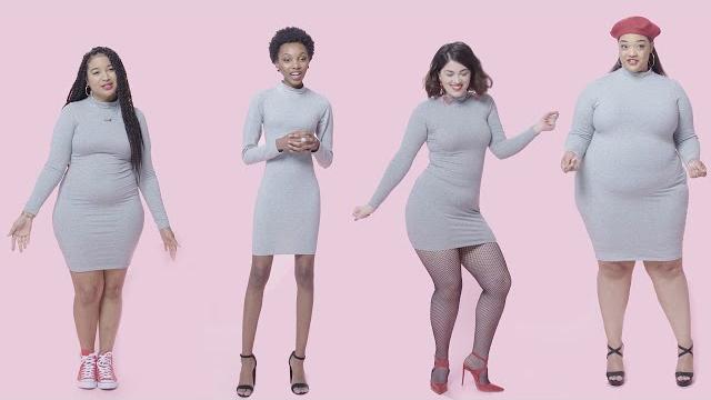 Women sizes 0 through 28 try on the same bodycon dress | glamour Women sizes 0 through 28 try on the same bodycon dress | glamour