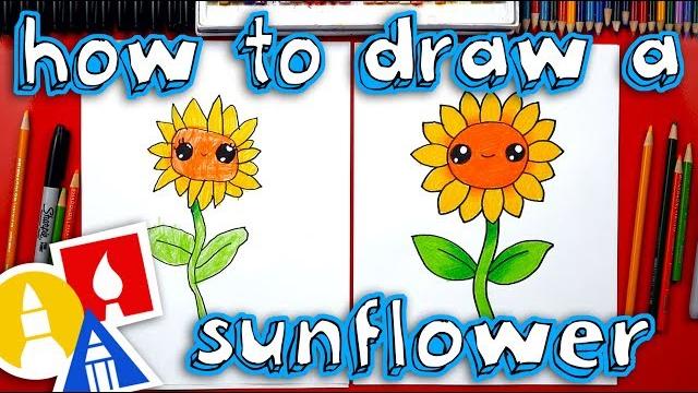 How to draw a sunflower How to draw a sunflower
