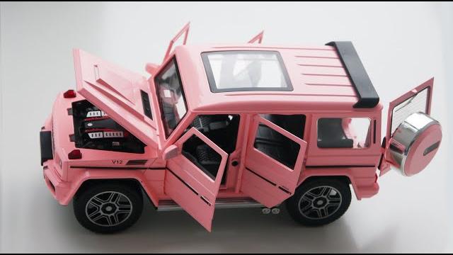Пурпурный брабус - машинка розовый гелендваген mercedes g63 - всё открывается и черные гелики 1/24 Пурпурный брабус - машинка розовый гелендваген mercedes g63 - всё открывается и черные гелики 1/24