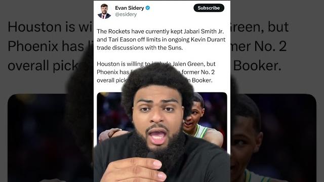 The houston rockets have kept jabari smith jr & tari eason off limits in any kd trade talks The houston rockets have kept jabari smith jr & tari eason off limits in any kd trade talks