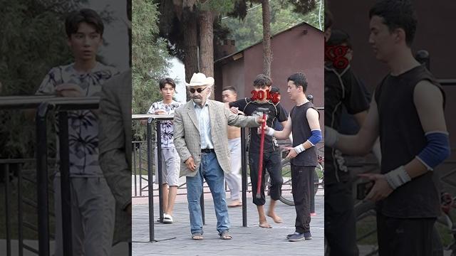 Old man workout prank Old man workout prank