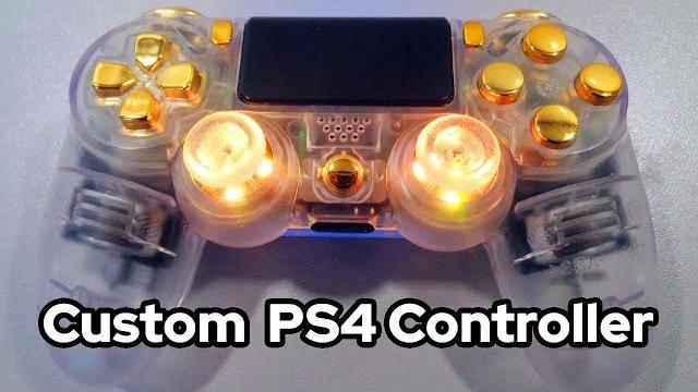 Dualshock 4 clear shell / gold buttons - ps4 Dualshock 4 clear shell / gold buttons - ps4