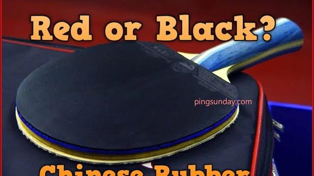 Difference between red and black table tennis rubbers? Difference between red and black table tennis rubbers?