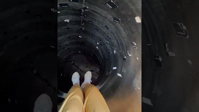 Girl goes down a slide in sephora in barcelona! Girl goes down a slide in sephora in barcelona!