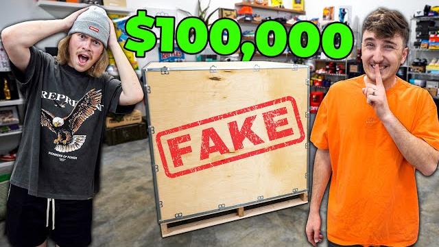 Pranking my cameraman with a $100,000 ebay mystery box Pranking my cameraman with a $100,000 ebay mystery box