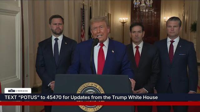 President trump delivers address to the nation, june 21, 2025 President trump delivers address to the nation, june 21, 2025