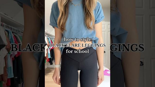How to style black flare leggings How to style black flare leggings