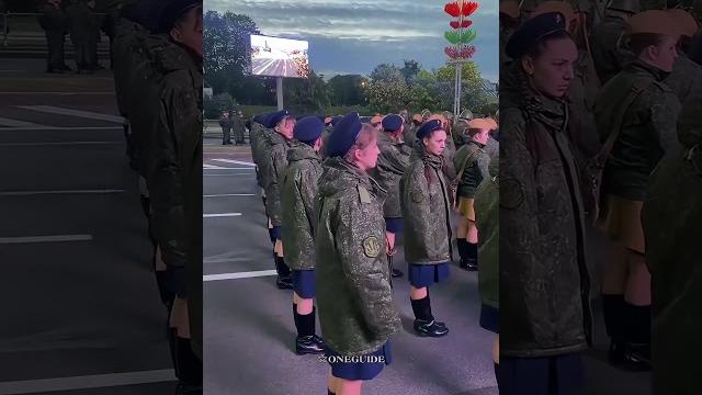 白俄罗斯阅兵仪式上的女兵方队#minsk #belarus#army 白俄罗斯阅兵仪式上的女兵方队#minsk #belarus#army