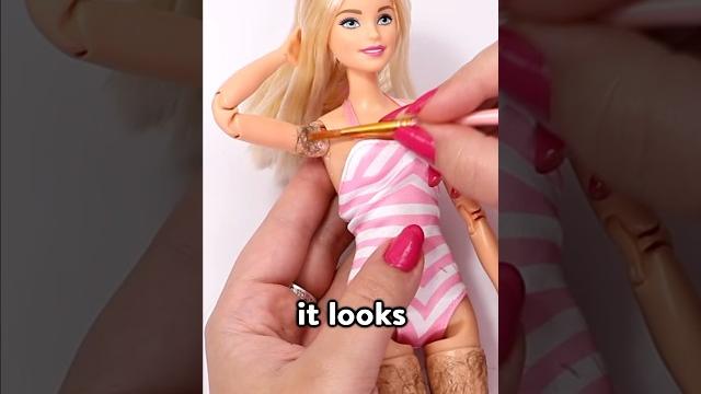 Giving barbie body hair Giving barbie body hair