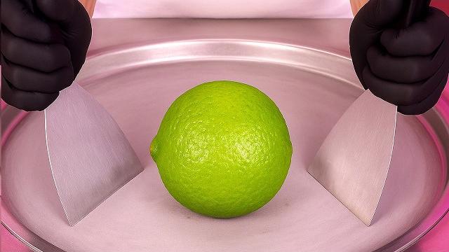 Extreme lime explosion on the ice pan 🟩 | asmr Extreme lime explosion on the ice pan 🟩 | asmr