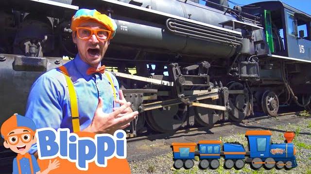 Blippi explores a steam train | learning trains for kids Blippi explores a steam train | learning trains for kids