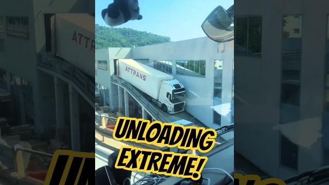 Unbelievable unloading! this trucker's got skills! #truckdriver #lkw #camion #bigrig #job #work Unbelievable unloading! this trucker's got skills! #truckdriver #lkw #camion #bigrig #job #work