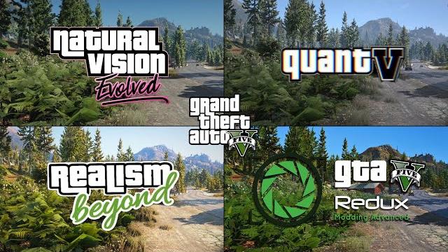 Gtav | nve vs quantv vs realism beyond vs redux | grand theft auto 5 modded graphics comparison Gtav | nve vs quantv vs realism beyond vs redux | grand theft auto 5 modded graphics comparison